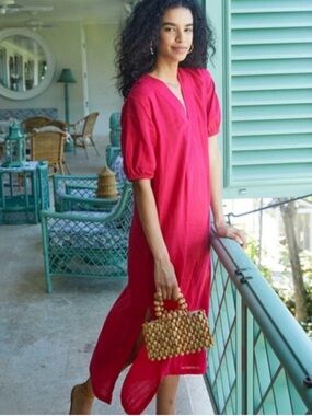 LAKE Gauze Cotton Kaftan Maxi Dress